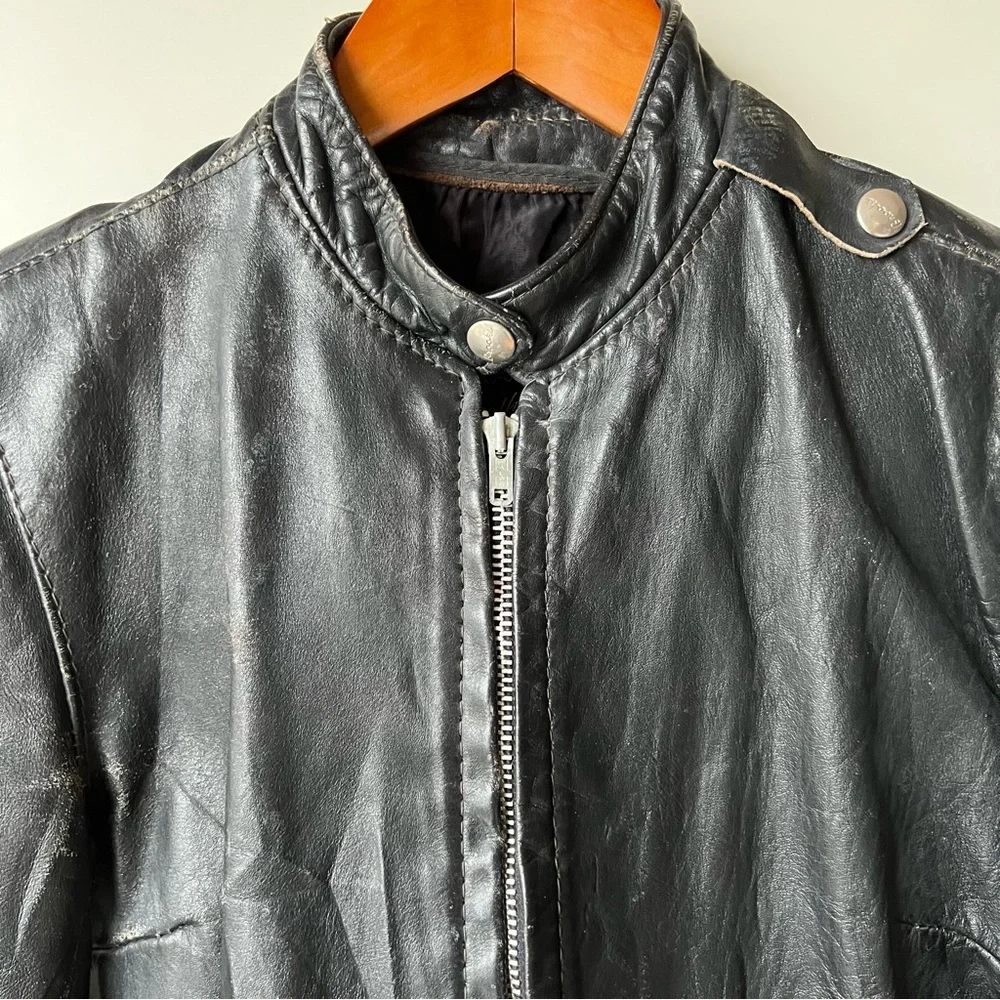 Vintage Brooks Leather Motorcycle Jacket - Picture 5 of 15
